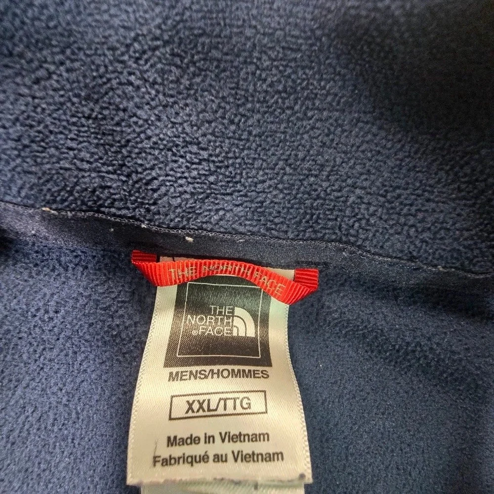 The North Face Mens XXL Navy Blue Quarter Zip Fleece Pullover Jacket